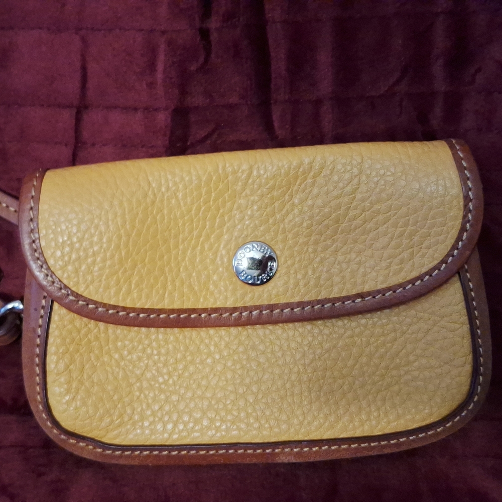 Dooney & Bourke Yellow Leather Crossbody Bag